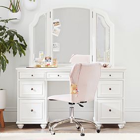 Chelsea Mirror Vanity Desk Hutch