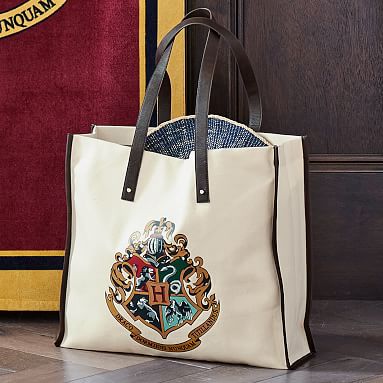 Harry Potter Hogwarts Recycled Canvas Tote Bag Pottery Barn Teen