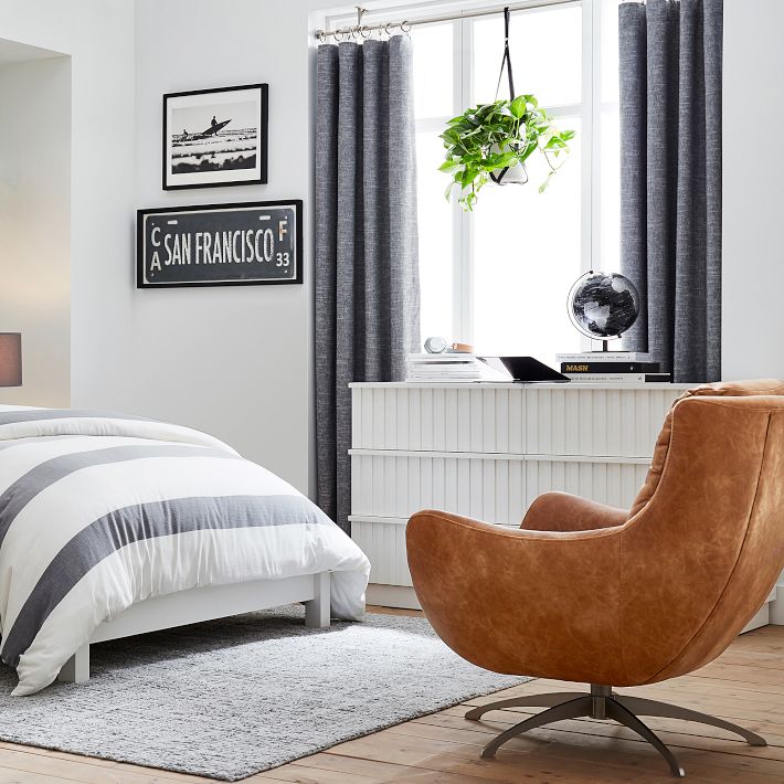 Vegan leather caramel lennon lounge chair discount