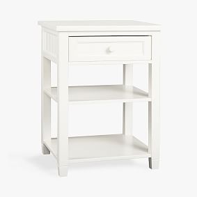 Beadboard Nightstand, Simply White