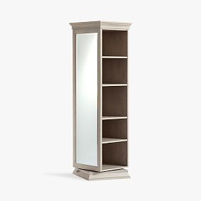 Display-It Bookcase with Mirror, Brushed Fog