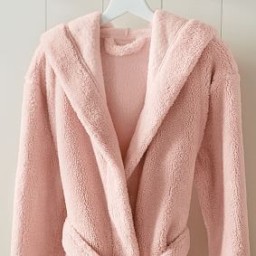 Classic Short Robe with Hood - Blush