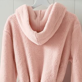 Classic Short Robe with Hood - Blush