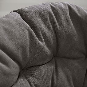 Enzyme Washed Canvas Grey Swivel Hang- A-Round Chair