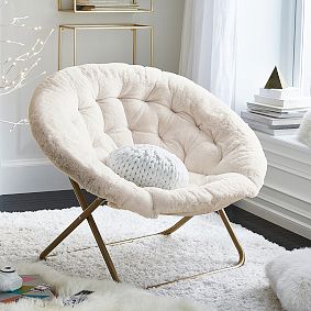 Sherpa Ivory Hang-A-Round Chair