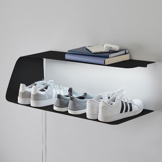 Light Up Wall Shelf-Black | Pottery Barn Teen