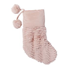 Ruffle Bunny Faux-Fur Stocking