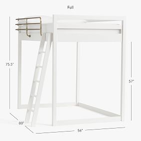 Waverly Loft Bed &amp; Single Pedestal Desk Set