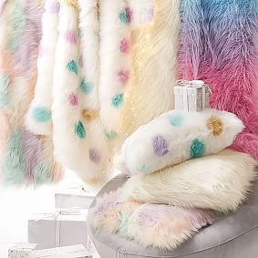 Lots-A-Dots Faux-Fur Throw