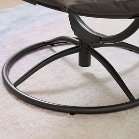 Enzyme Washed Canvas Grey Swivel Hang- A-Round Chair