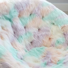 Unicorn Faux Fur Hang-A-Round Chair