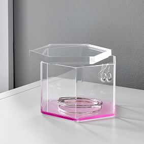 Pink Acrylic Jewelry Boxes