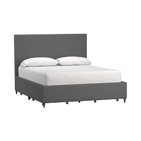 Beale Upholstered Storage Bed, Single, Tweed Charcoal