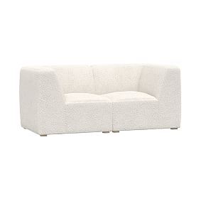 Riley Loveseat, Sherpa Ivory, Qs In-Home