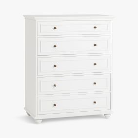 Chelsea 5-Drawer Tall Dresser, Simply White