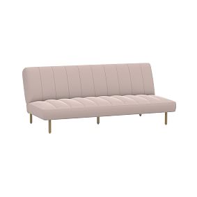 Parker Futon, Lustre Velvet Dusty Blush