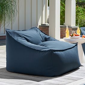 Canvada Ink Blue Indoor/Outdoor Modern Lounger