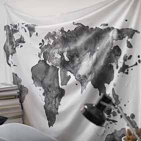 World Map Tapestry