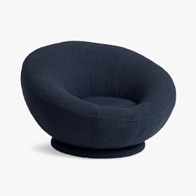 Groovy navy swivel chair sale