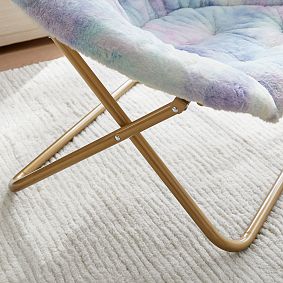 Faux-Fur Tie-Dye Hang-A-Round Chair