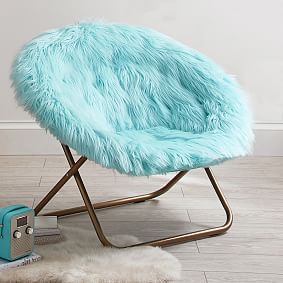 Himalayan Plume  Faux-Fur Hang-A-Round Chair