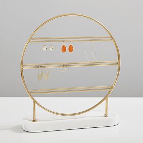 Marble and Gold Earring Holder