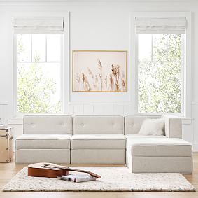 Piped Cushy L-Shaped Sectional Set with Storage (97.5&quot;)