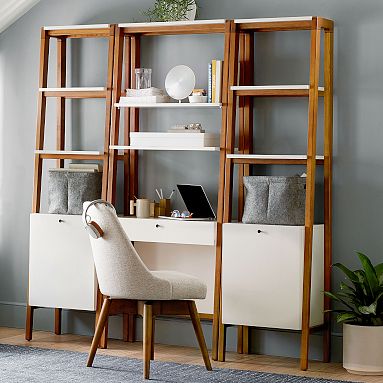 West Elm X Pb Teen Modern Wall Desk Bookshelf Set Pottery Barn Teen