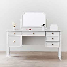 Auburn Mirror Vanity Desk Hutch