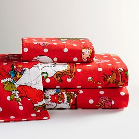 Dr. Seuss's The Grinch&#8482; Festive Flannel Sheet Set