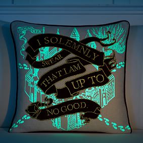 Harry Potter&#8482; Marauder's Map&#8482; Glow-in-the-Dark Pillow Cover