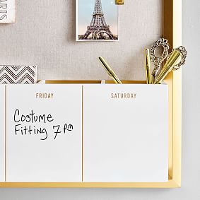 Pinboard with Dry Erase Calendar Cubby