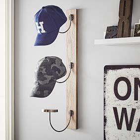 Vertical Hat Storage Wall Hooks Pottery Barn Teen