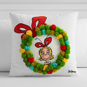 Dr. Seuss's The Grinch&#8482; Cindy Lou&#8482; Pom-Pom Pillow Cover