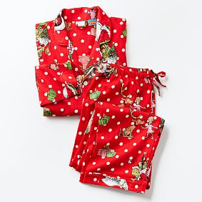 Christmas flannel pajama set sale