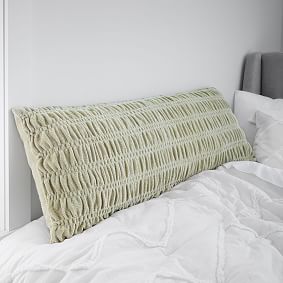 Ruched Chenille Body Pillow