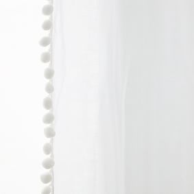 Side Pom Sheer Curtain 