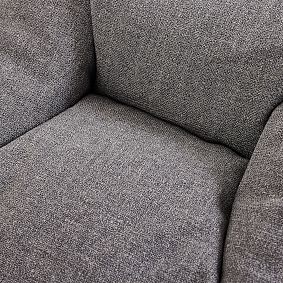 Tweed Charcoal Modern Lounger