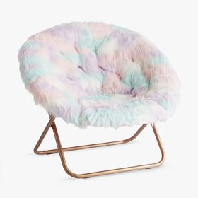 Unicorn Faux Fur Hang A Round Chair Pottery Barn Teen