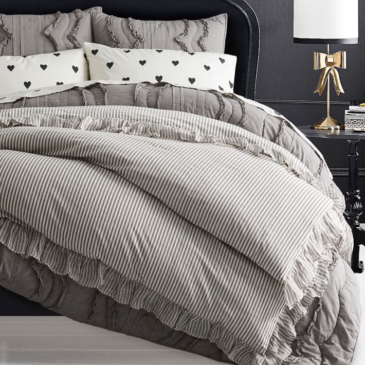 Emily &amp; Meritt Ruffle Stripe Duvet Cover