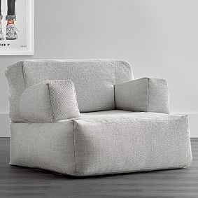 Boucle Twill Gravel Eco Lounger