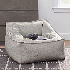 Boucle Twill Gravel Modern Lounger