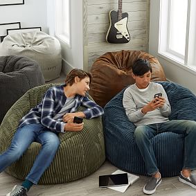 Chamois Olive Bean Bag Chair
