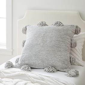 Chenille Chunky Tassel Euro Pillow