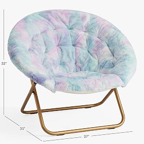 Faux-Fur Tie-Dye Hang-A-Round Chair