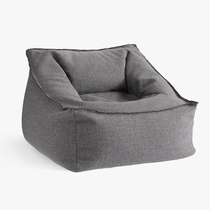 Tweed Charcoal Modern Lounger