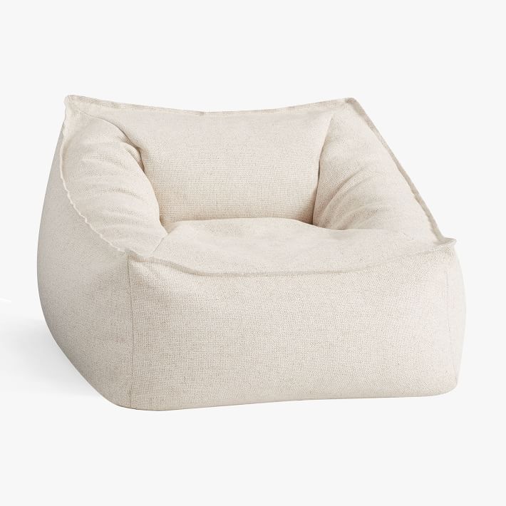 Tweed Ivory Modern Lounger