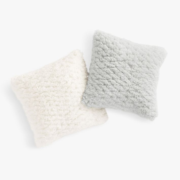 Cloud Faux-Fur Square Pillow