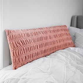 Ruched Chenille Body Pillow