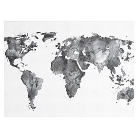 World Map Tapestry